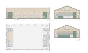 Una de las naves de Joan Verdeguer, convertida en espacio para la gimnasia artística femenina